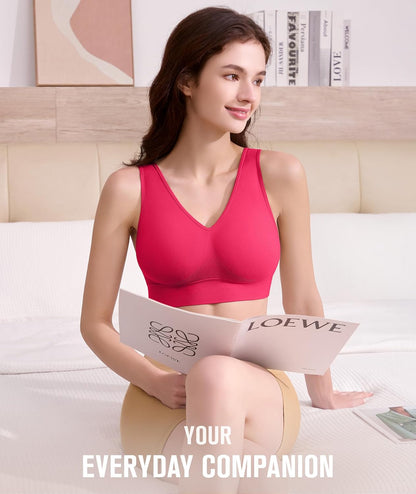 Comfort Bra, Seamless Removable Pads Sleep Bras, Yoga Bra, Sports Bras for Women