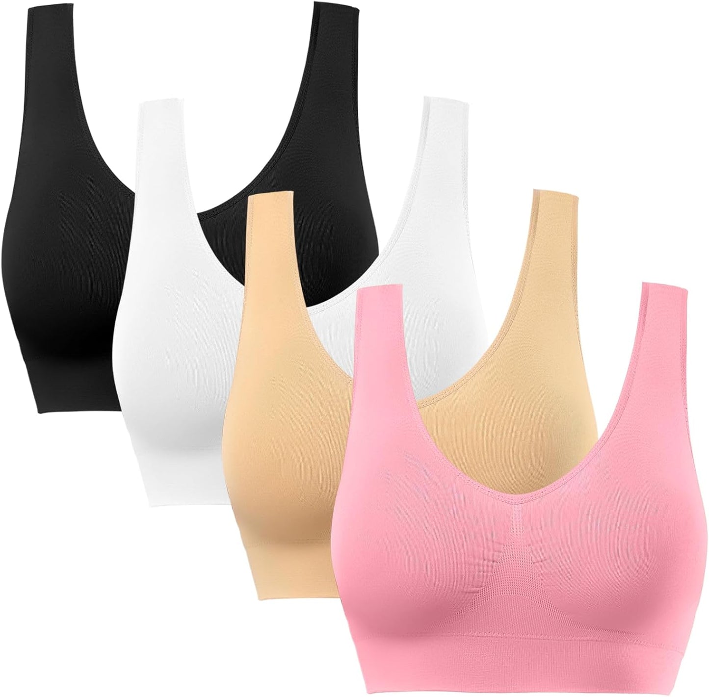 Comfort Bra, Seamless Removable Pads Sleep Bras, Yoga Bra, Sports Bras for Women