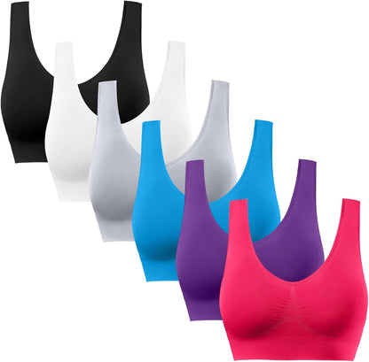 Comfort Bra, Seamless Removable Pads Sleep Bras, Yoga Bra, Sports Bras for Women