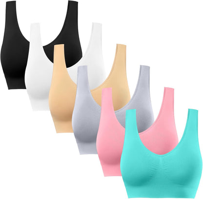 Comfort Bra, Seamless Removable Pads Sleep Bras, Yoga Bra, Sports Bras for Women