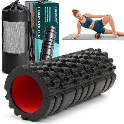 Foam Roller for Deep Tissue Massager High Density Massage Roller | Roller for Muscle Recovery, Relieves Tight, Sore Muscles & Kinks, Improves Mobility & Circulation - Targets Key Body Parts