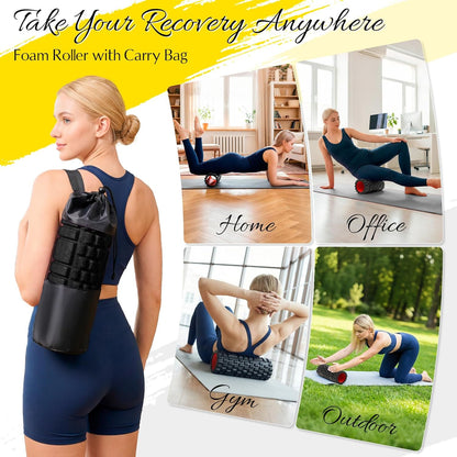 Foam Roller for Deep Tissue Massager High Density Massage Roller | Roller for Muscle Recovery, Relieves Tight, Sore Muscles & Kinks, Improves Mobility & Circulation - Targets Key Body Parts
