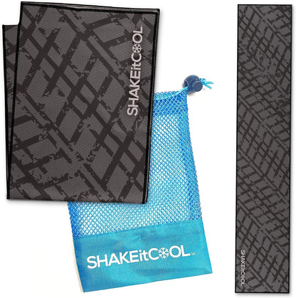 Original Cooling Towel – Be Cool in Style - Heat Relief, Soft, Lightweight, Sun Protection, Easy Clean - Perfect for Biking, Running, Yoga, Gym, Gardening - Blue Wave - Colors A