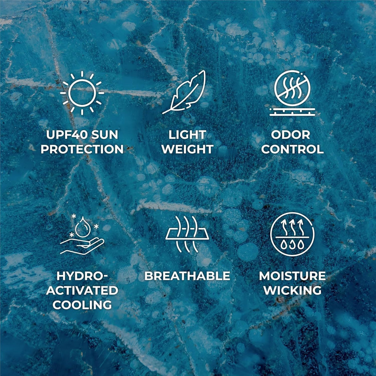 Original Cooling Towel – Be Cool in Style - Heat Relief, Soft, Lightweight, Sun Protection, Easy Clean - Perfect for Biking, Running, Yoga, Gym, Gardening - Blue Wave - Colors A