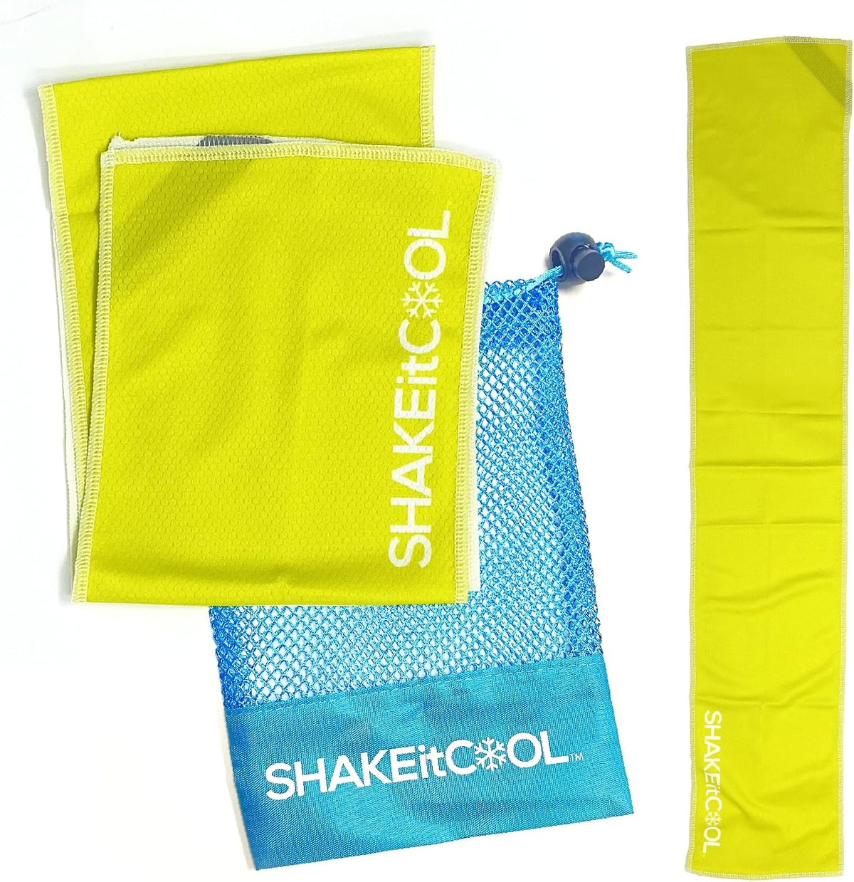 Original Cooling Towel – Be Cool in Style - Heat Relief, Soft, Lightweight, Sun Protection, Easy Clean - Perfect for Biking, Running, Yoga, Gym, Gardening - Blue Wave - Colors A