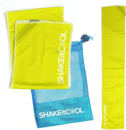 Original Cooling Towel – Be Cool in Style - Heat Relief, Soft, Lightweight, Sun Protection, Easy Clean - Perfect for Biking, Running, Yoga, Gym, Gardening - Blue Wave - Colors A