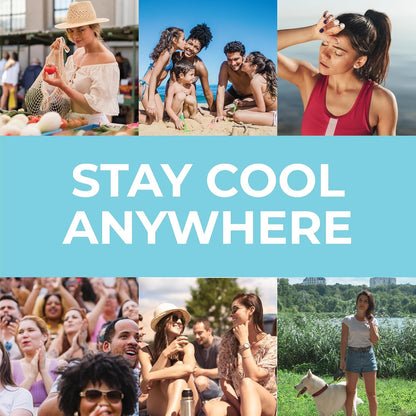 Original Cooling Towel – Be Cool in Style - Heat Relief, Soft, Lightweight, Sun Protection, Easy Clean - Perfect for Biking, Running, Yoga, Gym, Gardening - Blue Wave - Colors A