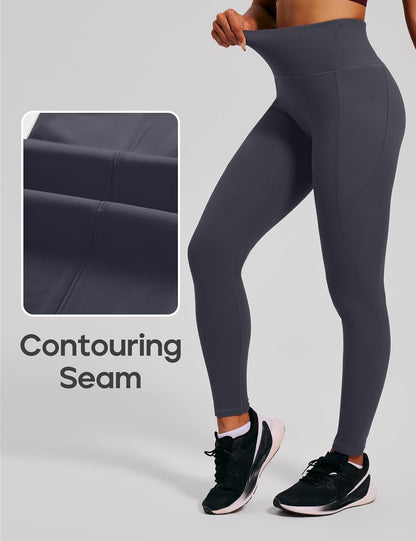 Scrunch Butt Lifting Leggings with Pockets for Women Tummy Control Compression Leggings No Front Seam Yoga Pants