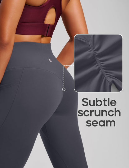 Scrunch Butt Lifting Leggings with Pockets for Women Tummy Control Compression Leggings No Front Seam Yoga Pants