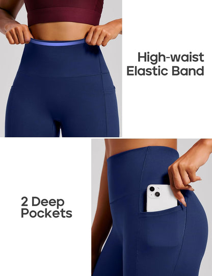 Scrunch Butt Lifting Leggings with Pockets for Women Tummy Control Compression Leggings No Front Seam Yoga Pants