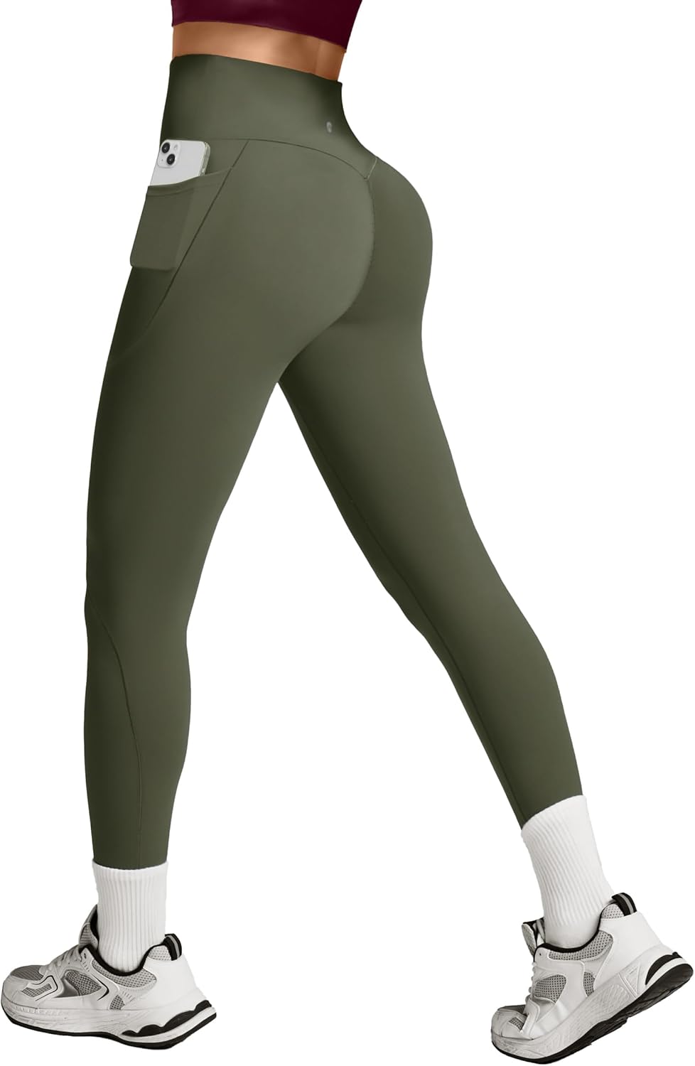 Scrunch Butt Lifting Leggings with Pockets for Women Tummy Control Compression Leggings No Front Seam Yoga Pants