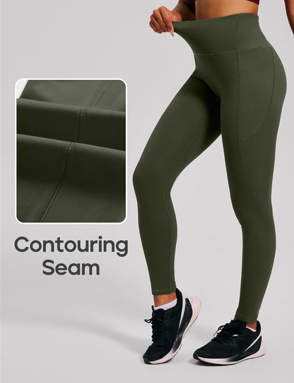 Scrunch Butt Lifting Leggings with Pockets for Women Tummy Control Compression Leggings No Front Seam Yoga Pants