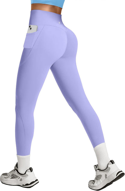 Scrunch Butt Lifting Leggings with Pockets for Women Tummy Control Compression Leggings No Front Seam Yoga Pants