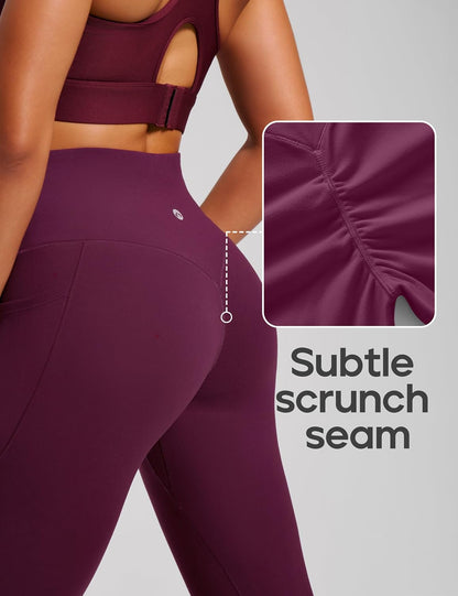Scrunch Butt Lifting Leggings with Pockets for Women Tummy Control Compression Leggings No Front Seam Yoga Pants