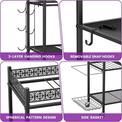 Yoga Mat Storage Rack, Home Gym Storage Rack, Workout Storage for Yoga Mat, Foam Roller, Gym Organizer Gym Equipment Storage for Home Exercise and Fitness Gear