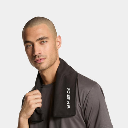 On-The-Go Cooling Towel, Blue - Soft, Lightweight Fabric - Cools Up to 2 Hours - UPF 50 Sun Protection - Machine Washable