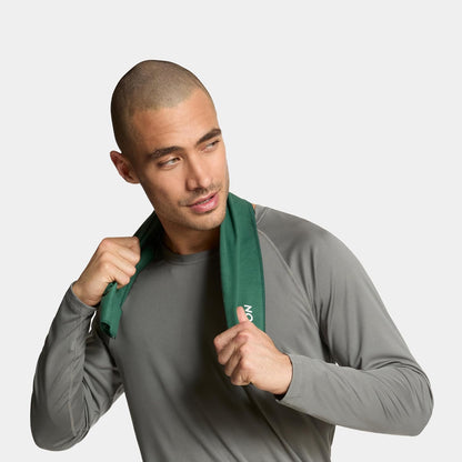 On-The-Go Cooling Towel, Blue - Soft, Lightweight Fabric - Cools Up to 2 Hours - UPF 50 Sun Protection - Machine Washable