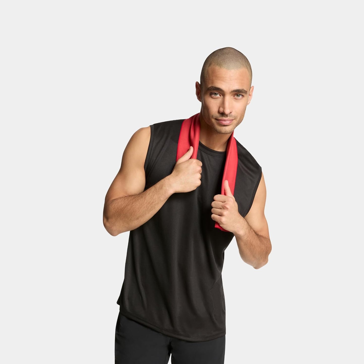 On-The-Go Cooling Towel, Blue - Soft, Lightweight Fabric - Cools Up to 2 Hours - UPF 50 Sun Protection - Machine Washable