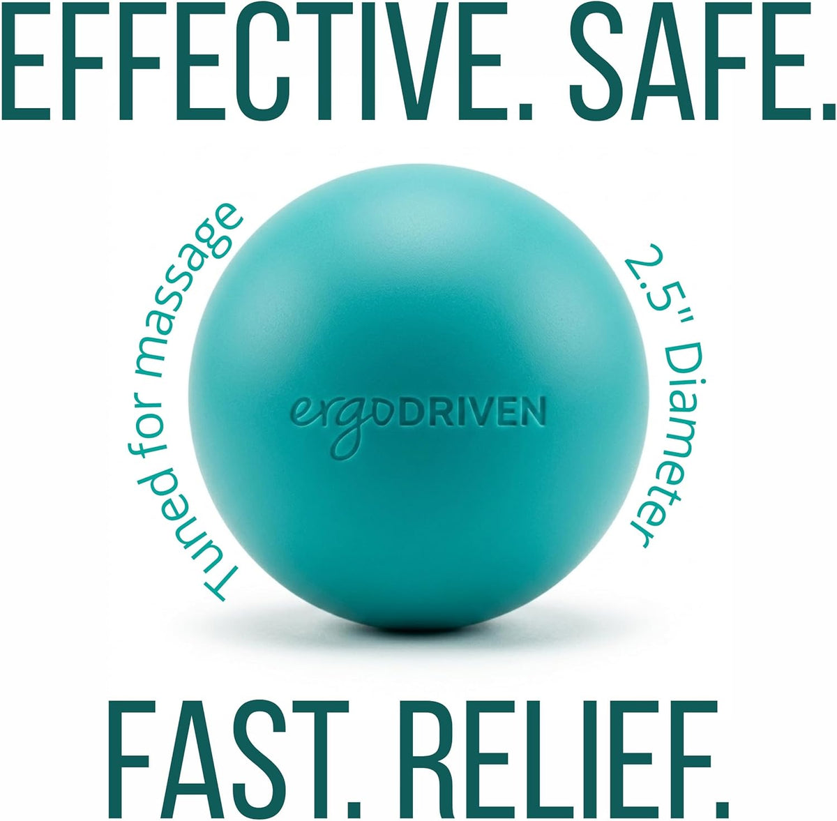 Massage Ball for Myofascial Release, Pure Silicone, Designed for Massage (NOT Lacrosse), Completely Free of BPA/Latex/Rubber/PFAS, for Trigger Point Therapy, Ideal Firmness and Traction
