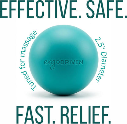 Massage Ball for Myofascial Release, Pure Silicone, Designed for Massage (NOT Lacrosse), Completely Free of BPA/Latex/Rubber/PFAS, for Trigger Point Therapy, Ideal Firmness and Traction