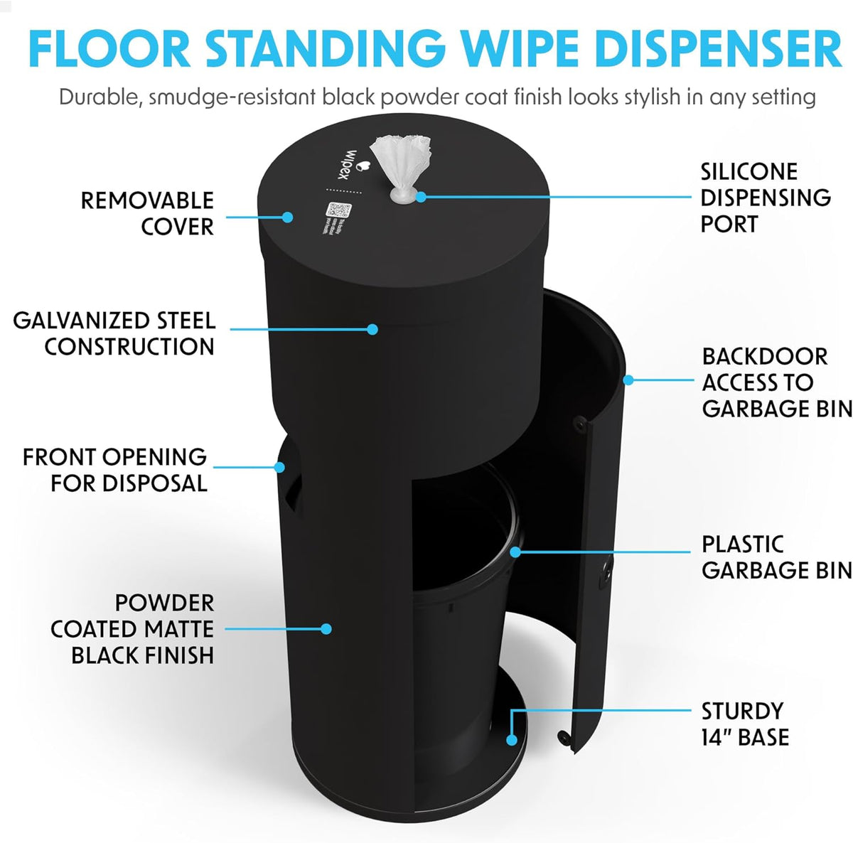 Gym Wipes Refill, 700 Count, Large 8"x12" Fitness Equipment Wipes with Cleaning Vinegar and Refreshing Lavender Essential Oil for Yoga Mat Cleaner, Fits Dispensers, 700 Count (Pack of 1)