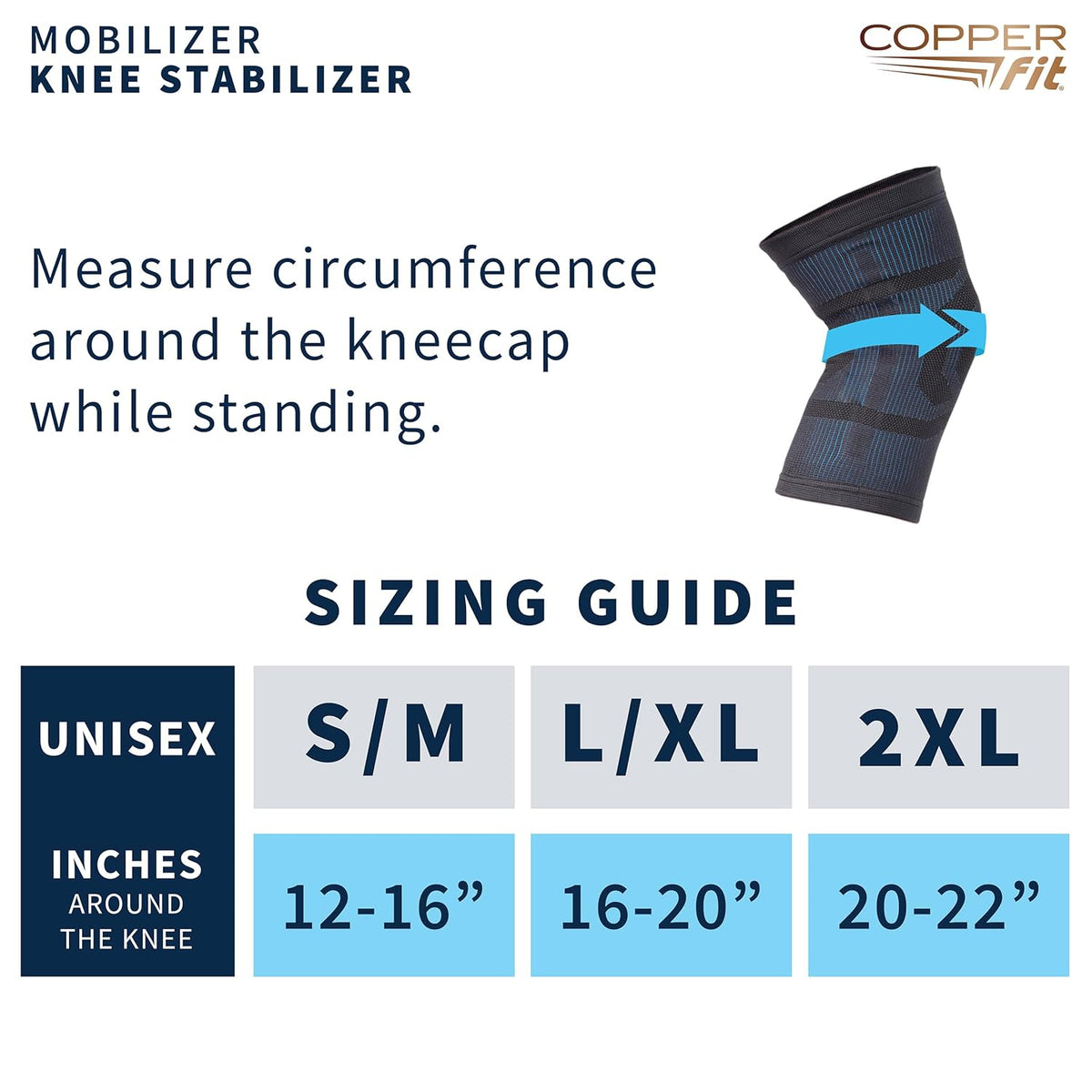 Mobilizer Knee Sleeve - 2XL | Knee brace with stabilizers for arthritis support, tendonitis relief, compression, mobility, and recovery.