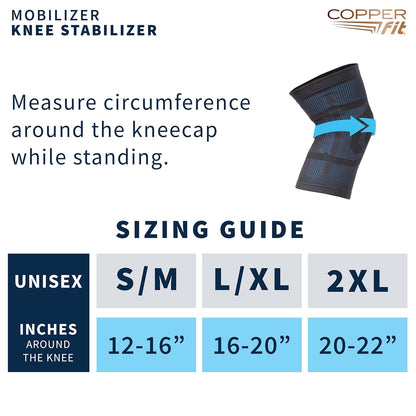 Mobilizer Knee Sleeve - 2XL | Knee brace with stabilizers for arthritis support, tendonitis relief, compression, mobility, and recovery.