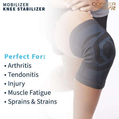 Mobilizer Knee Sleeve - 2XL | Knee brace with stabilizers for arthritis support, tendonitis relief, compression, mobility, and recovery.