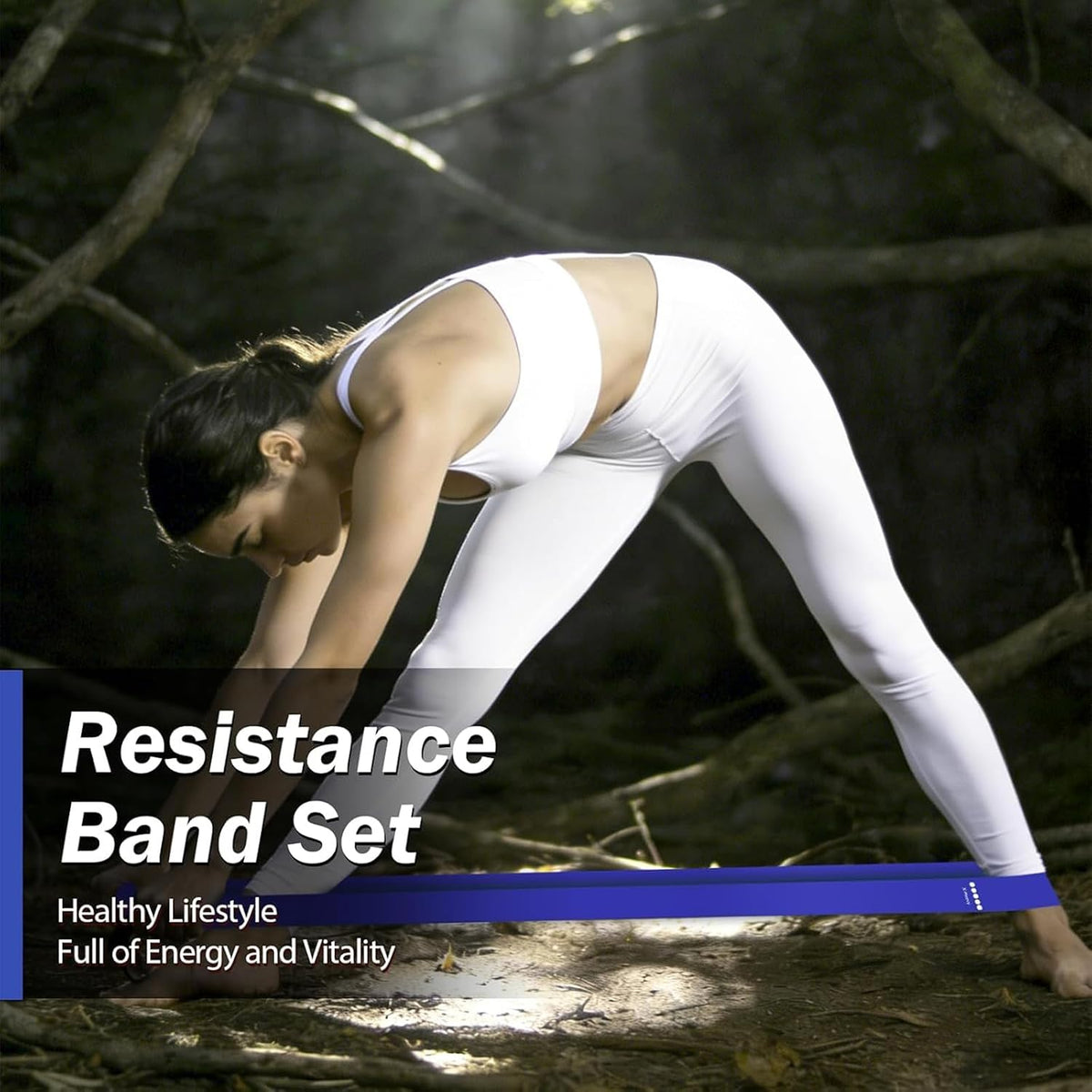 Resistance Bands for Working Out, 5 Levels Resistance Exercise Bands with Woven Bag, Bands for Working Out Women Men, Yoga, Pilates, Rehabilitation Training