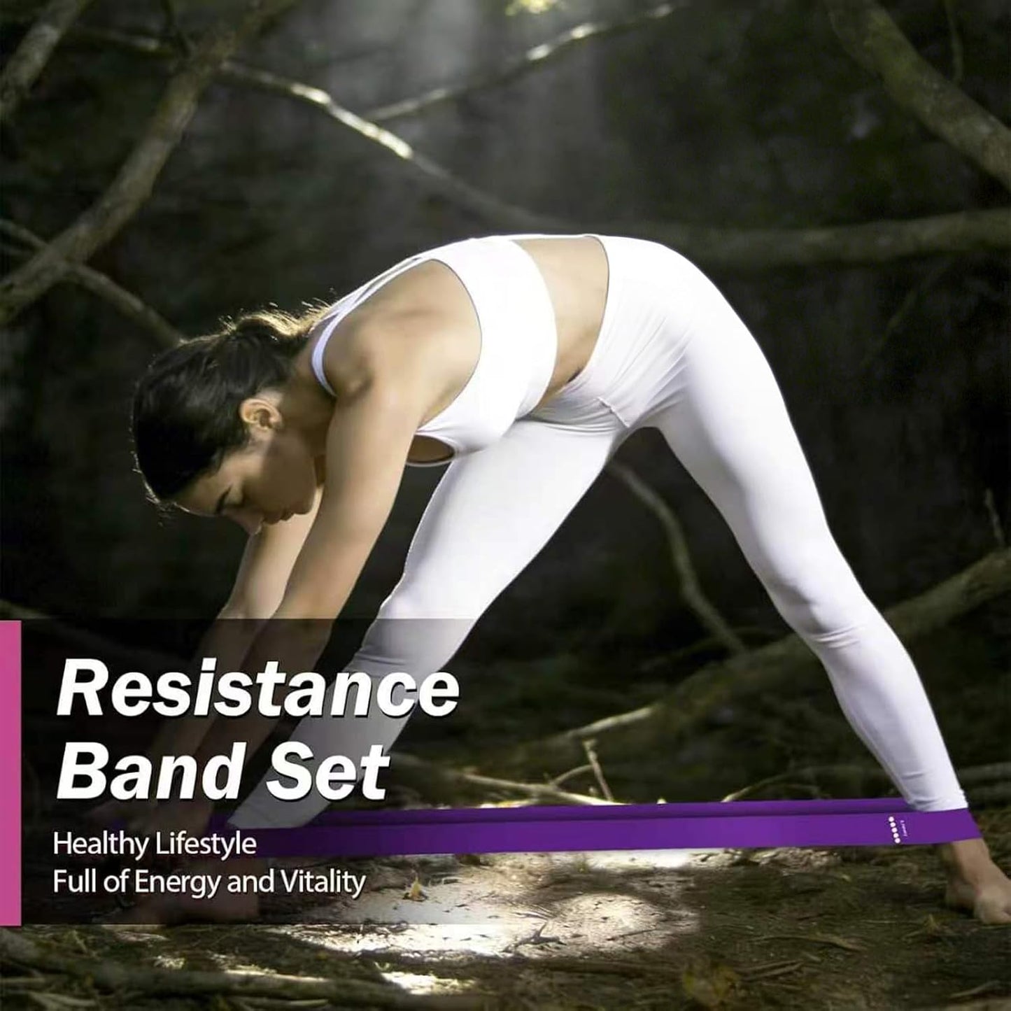 Resistance Bands for Working Out, 5 Levels Resistance Exercise Bands with Woven Bag, Bands for Working Out Women Men, Yoga, Pilates, Rehabilitation Training