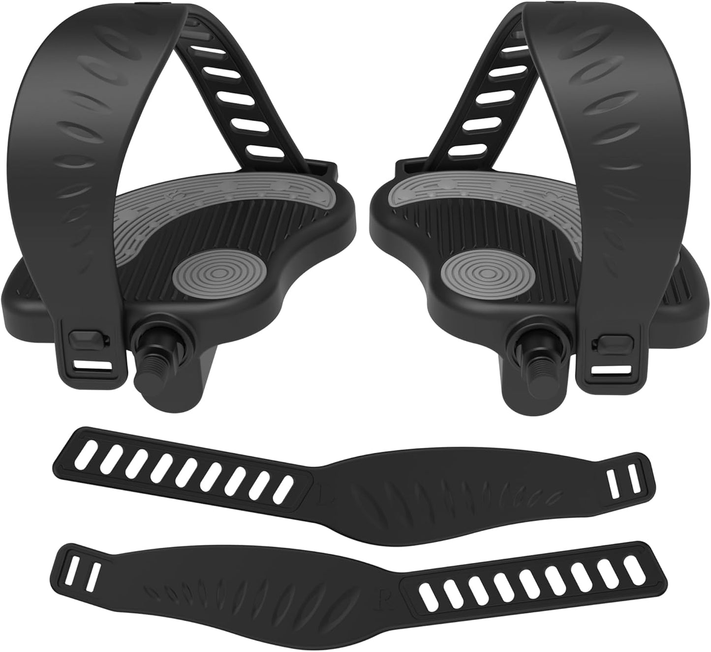 Dual-Function Bike Pedals - 9/16" SPD & Toe Cage Compatible for Road, Mountain, Spin Bikes - Indoor Cycling Pedals for Peloton, Schwinn, Sunny (Multiple Configurations)
