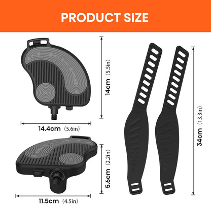 Dual-Function Bike Pedals - 9/16" SPD & Toe Cage Compatible for Road, Mountain, Spin Bikes - Indoor Cycling Pedals for Peloton, Schwinn, Sunny (Multiple Configurations)