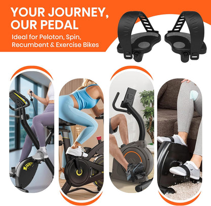 Dual-Function Bike Pedals - 9/16" SPD & Toe Cage Compatible for Road, Mountain, Spin Bikes - Indoor Cycling Pedals for Peloton, Schwinn, Sunny (Multiple Configurations)