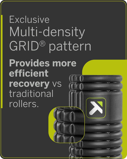 Therapy Grid Patented Multi-Density Foam Massage Roller (30% Renewable Materials) Exercise, Deep Tissue Muscle - Muscle Pain&Tightness, Improves Circulation (13"), Tan
