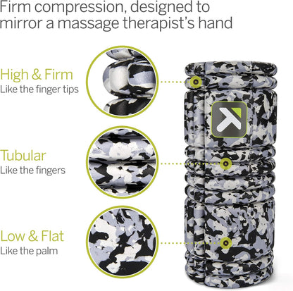 Therapy Grid Patented Multi-Density Foam Massage Roller (30% Renewable Materials) Exercise, Deep Tissue Muscle - Muscle Pain&Tightness, Improves Circulation (13"), Tan