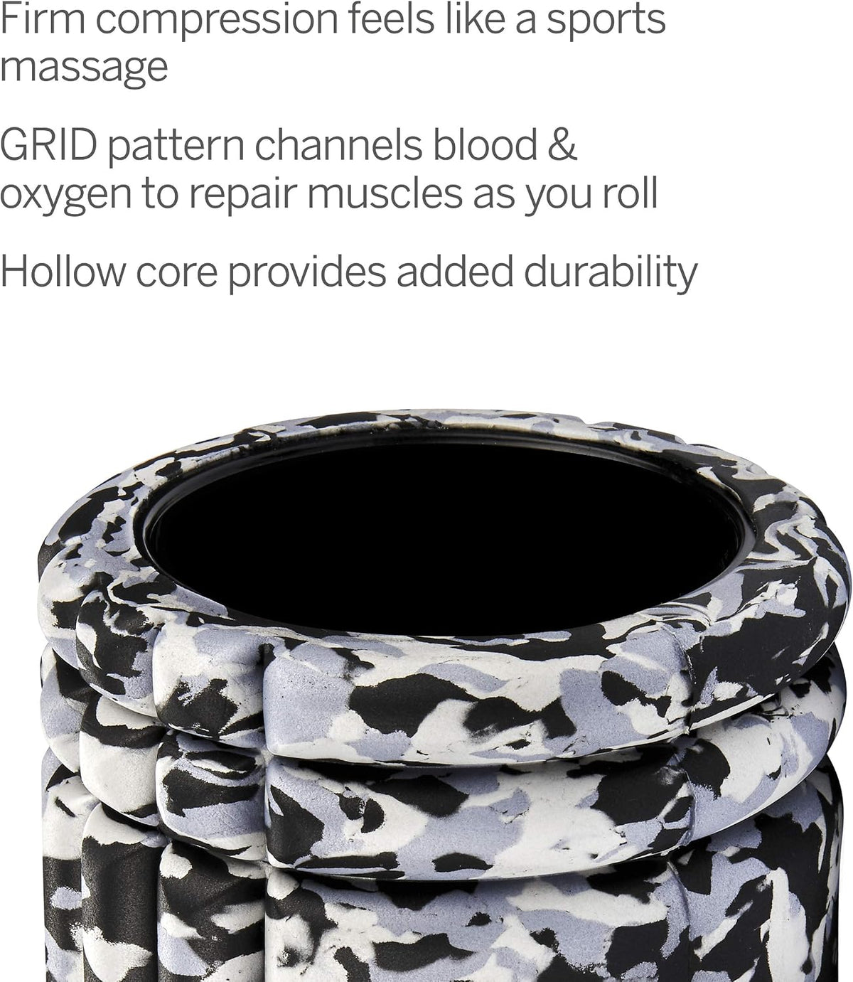 Therapy Grid Patented Multi-Density Foam Massage Roller (30% Renewable Materials) Exercise, Deep Tissue Muscle - Muscle Pain&Tightness, Improves Circulation (13"), Tan