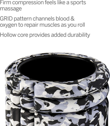 Therapy Grid Patented Multi-Density Foam Massage Roller (30% Renewable Materials) Exercise, Deep Tissue Muscle - Muscle Pain&Tightness, Improves Circulation (13"), Tan