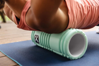 Therapy Grid Patented Multi-Density Foam Massage Roller (30% Renewable Materials) Exercise, Deep Tissue Muscle - Muscle Pain&Tightness, Improves Circulation (13"), Tan