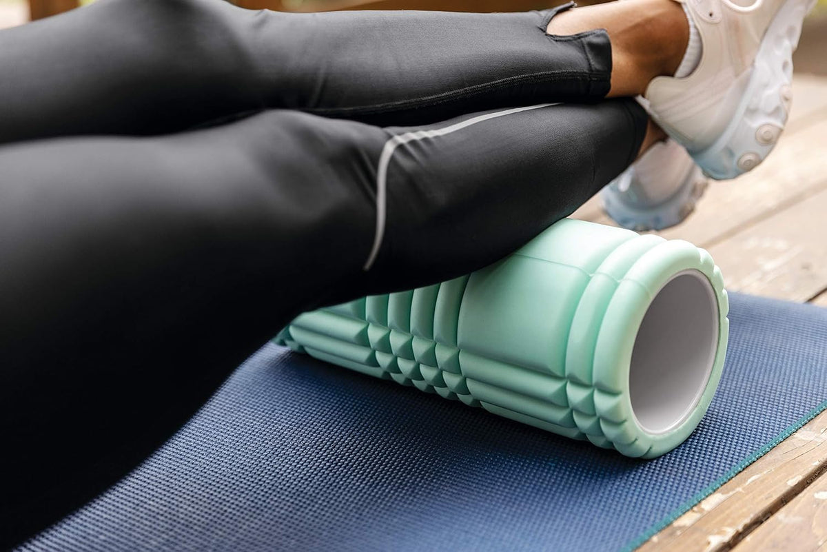 Therapy Grid Patented Multi-Density Foam Massage Roller (30% Renewable Materials) Exercise, Deep Tissue Muscle - Muscle Pain&Tightness, Improves Circulation (13"), Tan