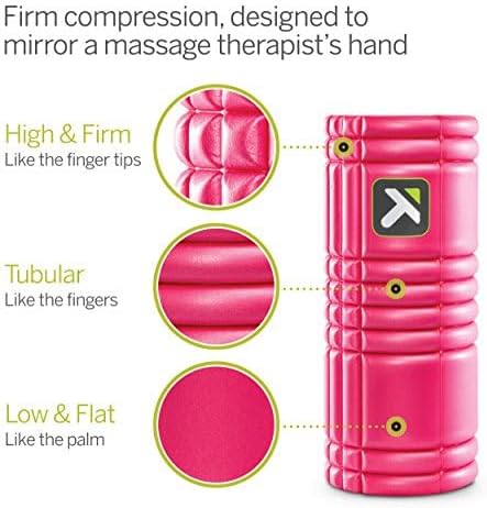 Therapy Grid Patented Multi-Density Foam Massage Roller (30% Renewable Materials) Exercise, Deep Tissue Muscle - Muscle Pain&Tightness, Improves Circulation (13"), Tan