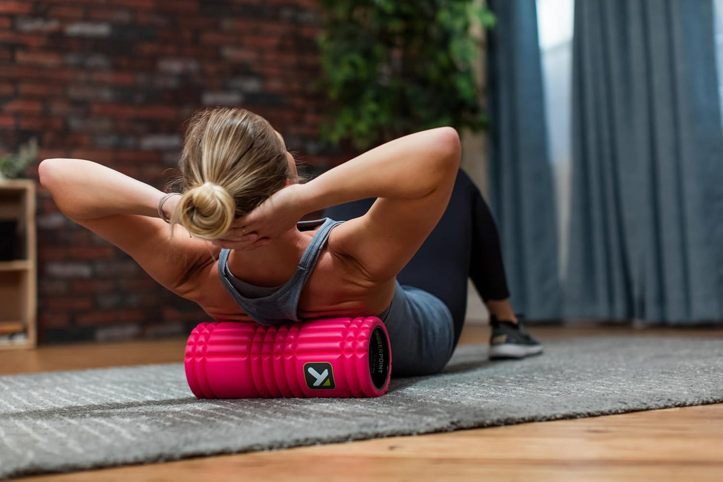 Therapy Grid Patented Multi-Density Foam Massage Roller (30% Renewable Materials) Exercise, Deep Tissue Muscle - Muscle Pain&Tightness, Improves Circulation (13"), Tan