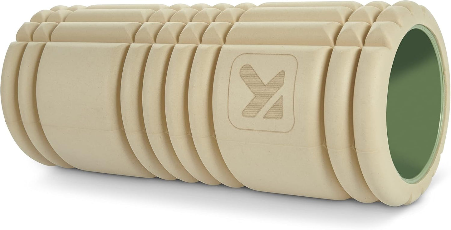 Therapy Grid Patented Multi-Density Foam Massage Roller (30% Renewable Materials) Exercise, Deep Tissue Muscle - Muscle Pain&Tightness, Improves Circulation (13"), Tan