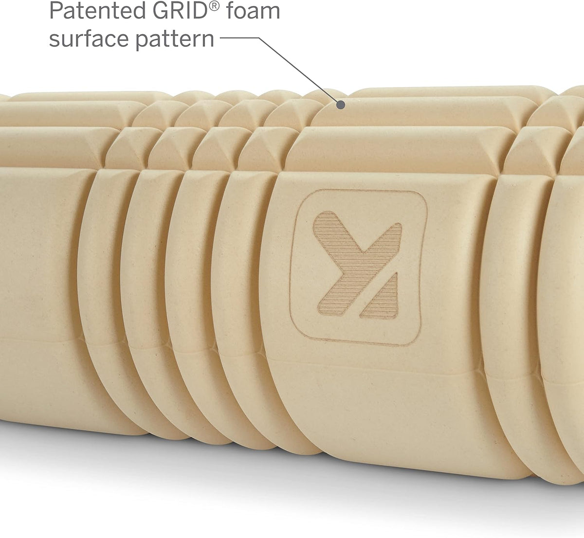 Therapy Grid Patented Multi-Density Foam Massage Roller (30% Renewable Materials) Exercise, Deep Tissue Muscle - Muscle Pain&Tightness, Improves Circulation (13"), Tan