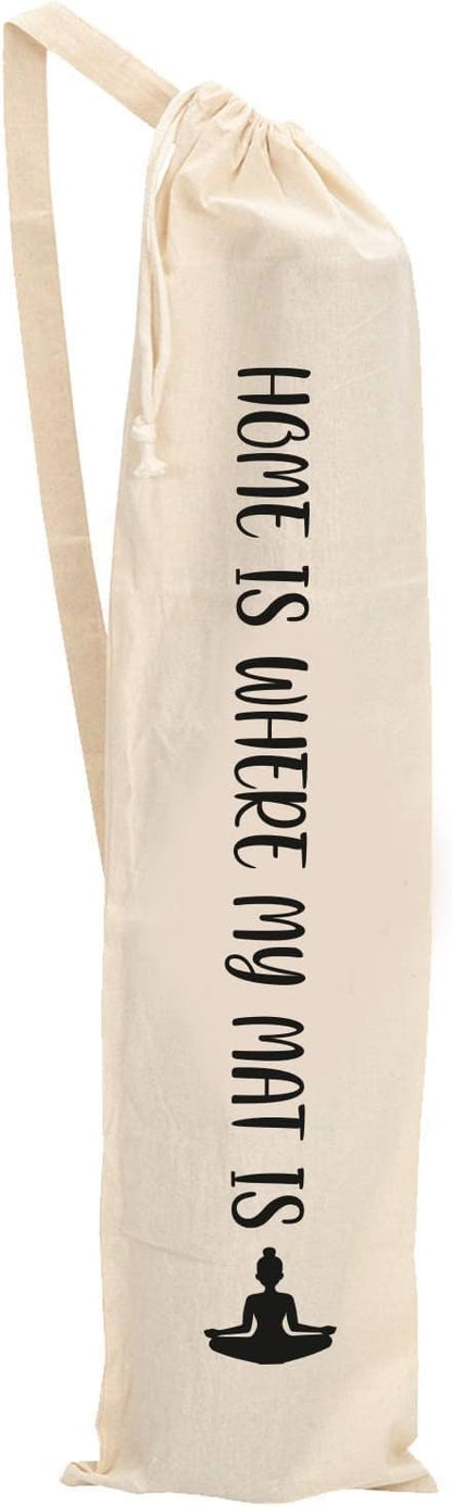 Organic Large Yoga Mat Tote Bag Cover -100% Cotton Lightweight,Washable Yoga Dust Bag With Adjustable Strap Unisex