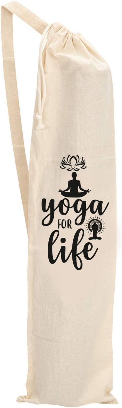 Organic Large Yoga Mat Tote Bag Cover -100% Cotton Lightweight,Washable Yoga Dust Bag With Adjustable Strap Unisex