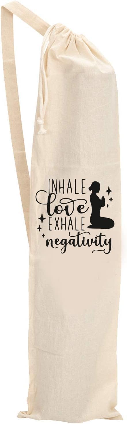 Organic Large Yoga Mat Tote Bag Cover -100% Cotton Lightweight,Washable Yoga Dust Bag With Adjustable Strap Unisex