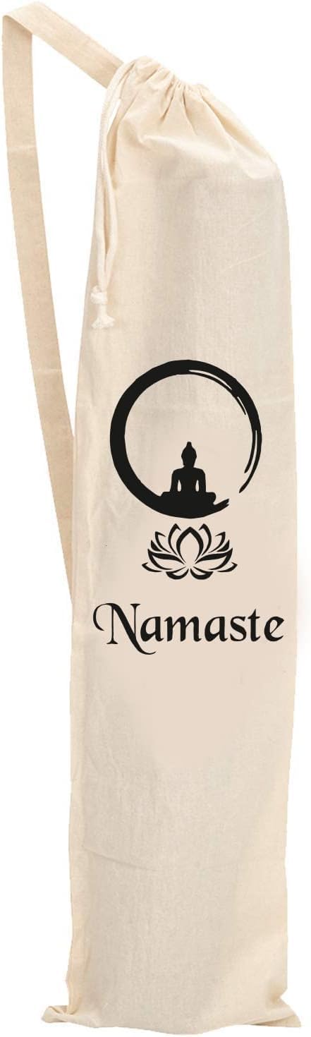 Organic Large Yoga Mat Tote Bag Cover -100% Cotton Lightweight,Washable Yoga Dust Bag With Adjustable Strap Unisex