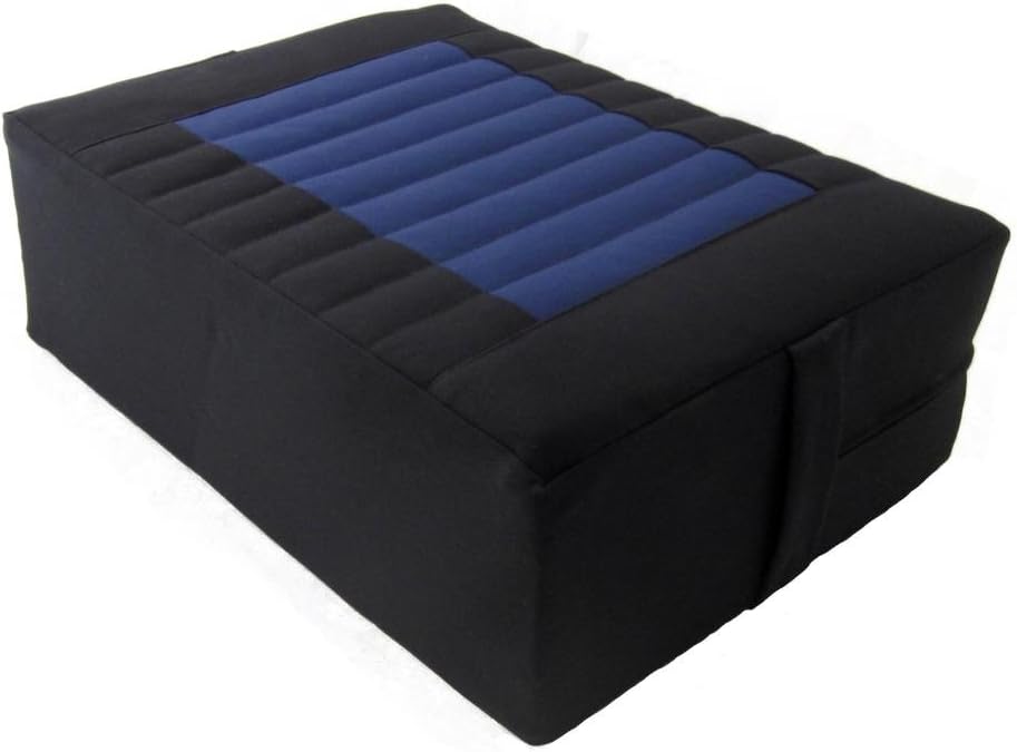 Tibetan Seat Meditation Cushion/Gomden - Black-Blue