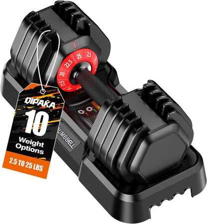 Adjustable Dumbbells Set All in One Free Weights Set for Home Gym | 25/26.5/52.5/55/85lbs Weights Dumbbells Set, 1 Sec Adjust Weights with Anti-Slip Handle for Home Fitness