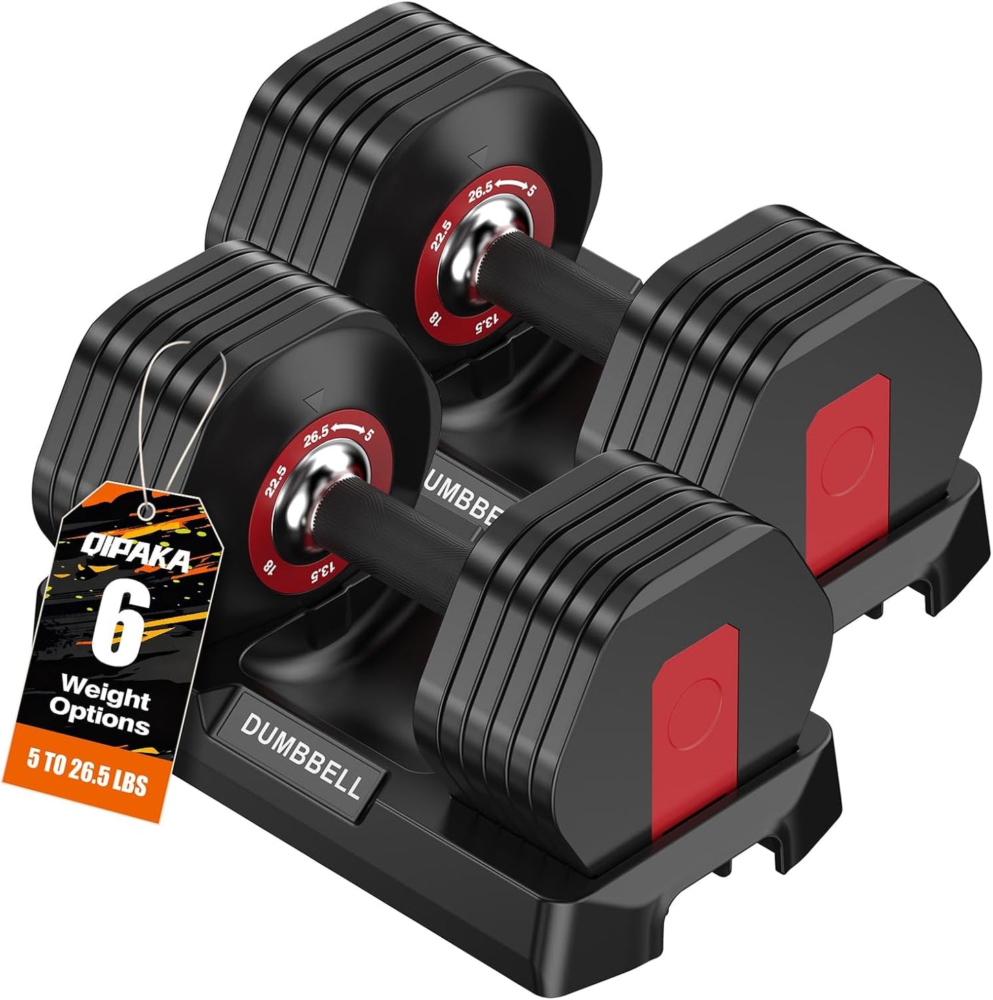 Adjustable Dumbbells Set All in One Free Weights Set for Home Gym | 25/26.5/52.5/55/85lbs Weights Dumbbells Set, 1 Sec Adjust Weights with Anti-Slip Handle for Home Fitness